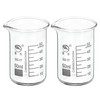 PATIKIL 50ml Tall Foam Glass Beaker, 2pcs 3.3 Borosilicate Glass,