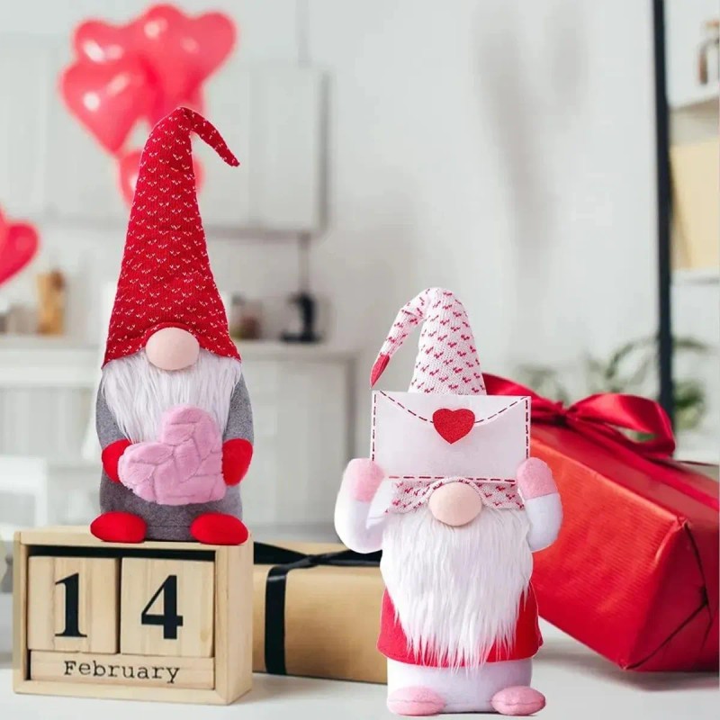 2pzs Gnomos Para Decoración Del Día De San Valentín Regalo