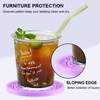 Amooca Silicone Coasters 8 Pack with Holder Anti-Slip Non-Stick Drink