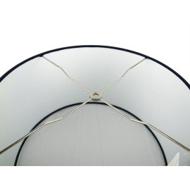 Mestar Decor Navy Blue Fabric Hardback Drum Lampshade 15x17x10 (Spider Fitter)