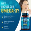 Omega 3 1000mg Capsules - 365 Fish Oil Tablets with