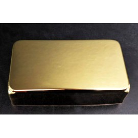 MCS NO HOLE GOLD HUMBUCKER PICKUP COVER - NICKEL SILVER!