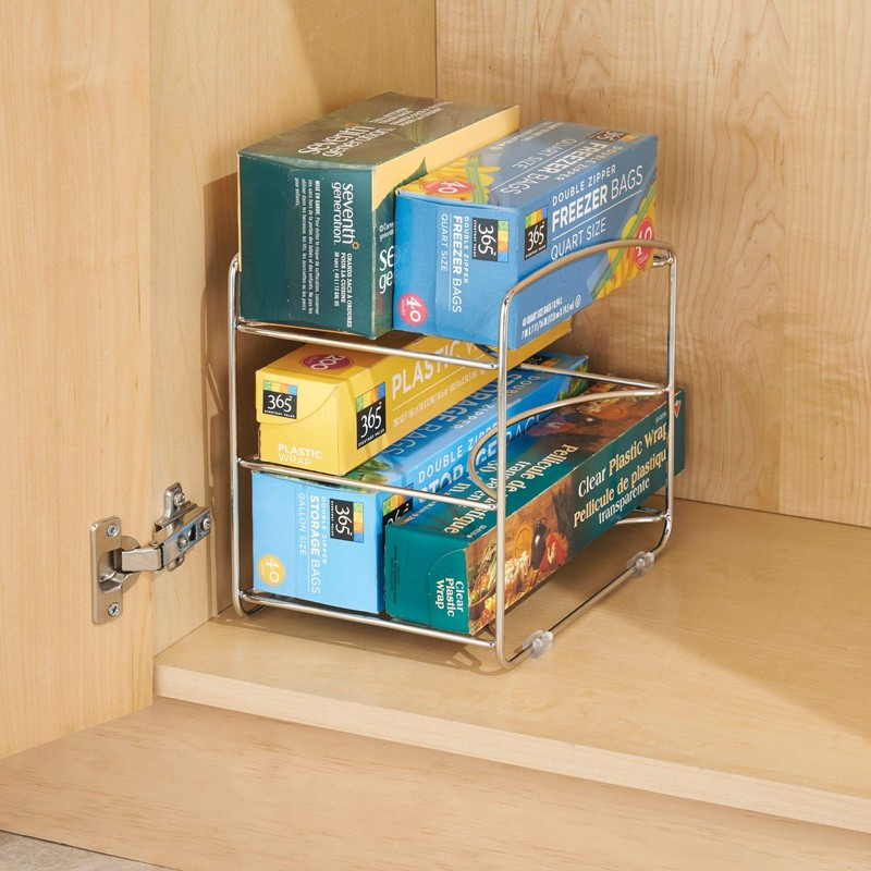 iDesign Classico Kitchen Organizer Rack for Aluminum Foil, Sandwich Bags,