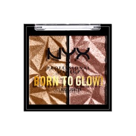 Nyx Professional Makeup Dúo Iluminador Icy De Born To Glow Bout The Bronze Sobre El Bronce 0,07 Onzas (Paquete De 1)                                  