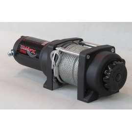 TrailFX W35B ATV Winch 3500 lb Line Pull 50 Foot Steel Cable 4-Way Roller Fairlead 250A Electric Wired Remote and Handlebar Switch 3-Stage Planetary Gear Water Resistant