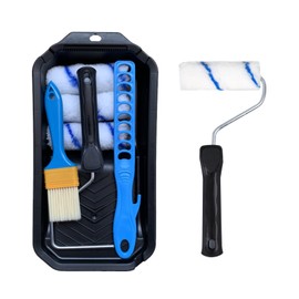 Lackierwalze Set, Farbwanne, Malerpinsel Set, Farbroller Set, Lackierset, Geeignet zum Bemalen mit Farbe Oder Lack, Geeignet für Den Heimwerkereinsatz in Werkstatt, Haus und Garten, 7 Stücke