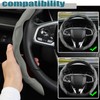 West Llama 3PCS Leather Auto Steering Wheel Cover, Snap on