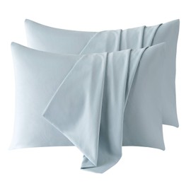 SiinvdaBZX 1800 Thread Count Microfiber Pillowcases King Size Set of 4 - Envelope Closure Pillow Cases - Ultra Soft Easy Care (Baby Blue)