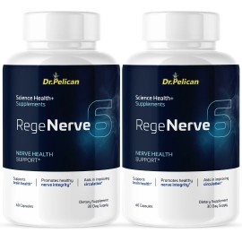 Pelican Vitamins RegeNerve6- Nerve Health Support- 2 Bottles- 120 Capsules