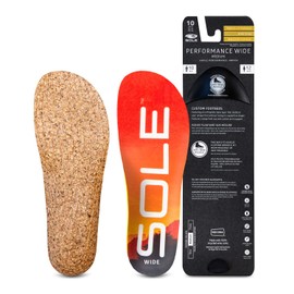 SOLE Performance Medium Wide Cork Shoe Insoles - Men's Size 4/Women's Size 6