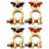 CZC AUTO Battery Terminals Solid Brass Clamps Connectors with Color