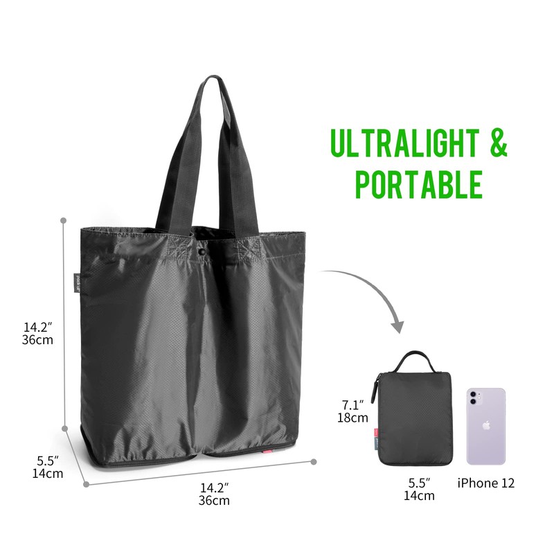 Pack all Lightweight Folding Tote Bag, Eco Bag, Waterproof, Shopping