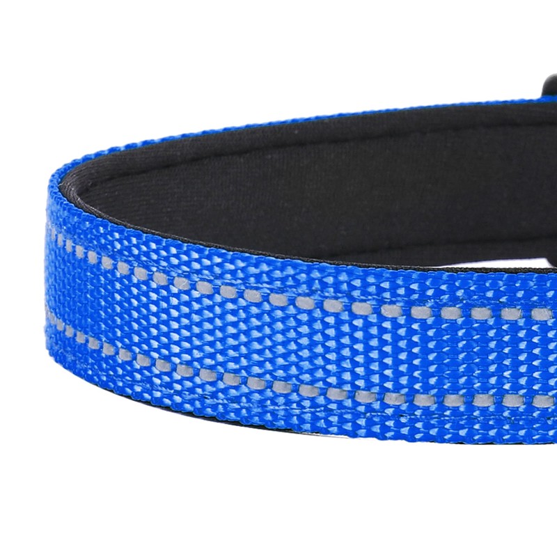 LZGOPE Reflective Dog Collar, Adjustable Soft Neoprene Padded Nylon Pet