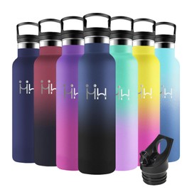 Motswedi Stainless Steel Drinking Bottle, 1 Litre, BPA-Free, Drinking Bottle with Straw, Cold and Warm, Stainless Steel Drinking Bottle, Leak-Proof, Thermos Flask for Sports, Fitness, Outdoor, Yoga