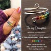 JDFHFGB Anxiety Ring,Adjustable Open Relief Fidget Rings with Swivel Rainbow