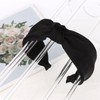 Black Top Knot Headband for Women Non Slip Fashion Wide