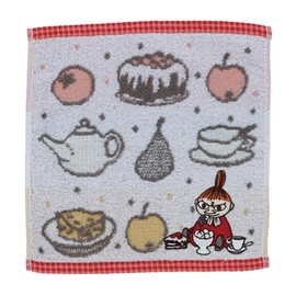 Marushin 1405043100 Handkerchief, Little My and Tea Party, Scandinavia, Moomin Valley, Stylish, Cute, Women's, Towel, Mini Towel, Towel Handkerchief, Cotton