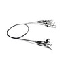PetrisCatch Set of 5 Titanium Leaders with Carabiner for Pike,
