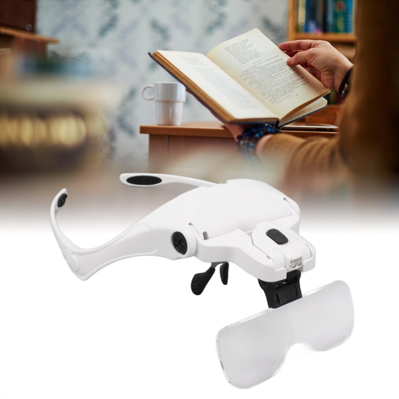 Headband Magnifier Hands Free 1X 1.5X 2X 2.5X 3 .5X