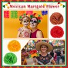 Syhood 50 Pcs Mexican Independence Day Decorations Marigold Flower Fiesta