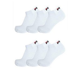 Fila 3 pairs of socks Quarter sneaker socks Trainer unisex 2.5 - 11 UK - different Colors: Colour: White | Size: 3-5 UK