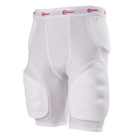 Cramer - Faja de Fútbol Clásica de 5 Almohadillas, Blanco, Juvenil 2XL