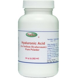NuSci Pure Hyaluronic Acid HA Sodium Hyaluronate Powder (10 Grams (0.352 oz))