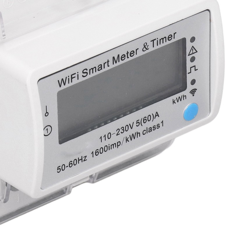 Smart Energy Meter DIN Rail Digital Display Electric Meter WiFi