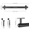 Dolibest 46 Inch Wall Mount Metal Handrail, Staircase Step Handrail,