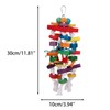 Bebochoi Parrot Toy Hanging Toy, Colourful Wooden Block Chewing Parrot