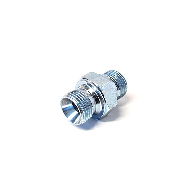 Hydraulic Male/Male Adaptor - 1/8" to 1" BSP ((3) 3/8"