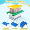 Vicenpal 4 Pack Toy Storage Containers with Lids Brick Shaped