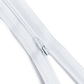 KGS #3 Nylon Zippers for Sewing Crafts | 100 Pieces/Pack | Bundle (5"+7"+9"+12"+15") | White