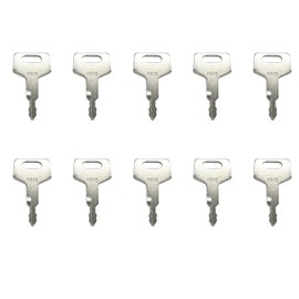 17001-00019 10 Pcs Ignition Switch Key 180845 H806 Compatible with Case Mini Excavators Compatible with New Holland Excavator Compatible with Takeuchi Excavators and Tracked Loaders
