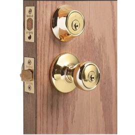 Kwikset 690 Tylo Entry Knob and Single Cylinder Deadbolt Combo 6-Pack, Polished Brass