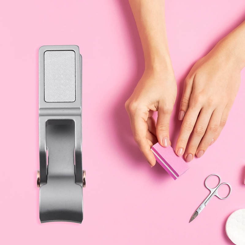 VOCOSTE Nail Clippers for Women Portable Gray Stainless Steel Nail
