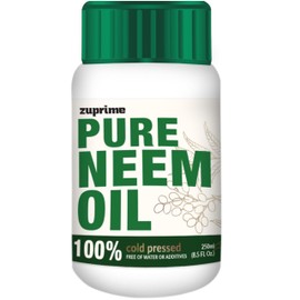 Pure Zuprime Neem Oil for Plants - Organic Neem Oil Spray for Plants,100% Cold Pressed Neem Oil, All-Natural Neem Oil Concentrate Leaf Polish for Plants, Pure Neem Oil - (8.5 Oz)