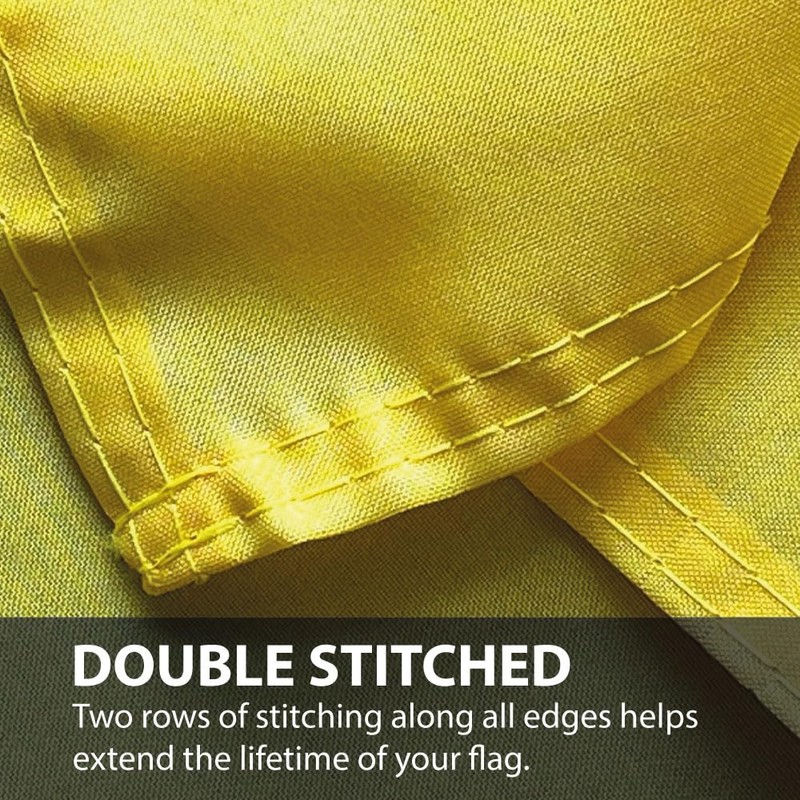 NWFlags Plain Yellow Flag 18" x 12" 75d Premium Polyester