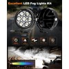 LEDMIRCY Round Off Road Lights, Ditch Lights With Toggle Switch