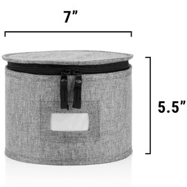 Contenedor de almacenamiento de China para platillos y platos de aperitivos, 7 pulgadas de ancho x 5.5 pulgadas de alto, incluye 12 separadores de fieltro. Carcasa dura y apilable