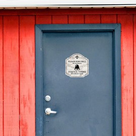 Heritage Plus Please Ring Bell For Assistance Toque el Timbre Para Obtener Ayuda Wall or Door Sign | Bilingual Signage - Small