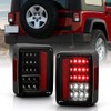 ACANII - Black Full LED Tail Lights Brake Lamps Pair