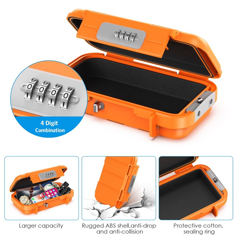Brifit Portable Safe Box, Combination Security Case Lock Box with
