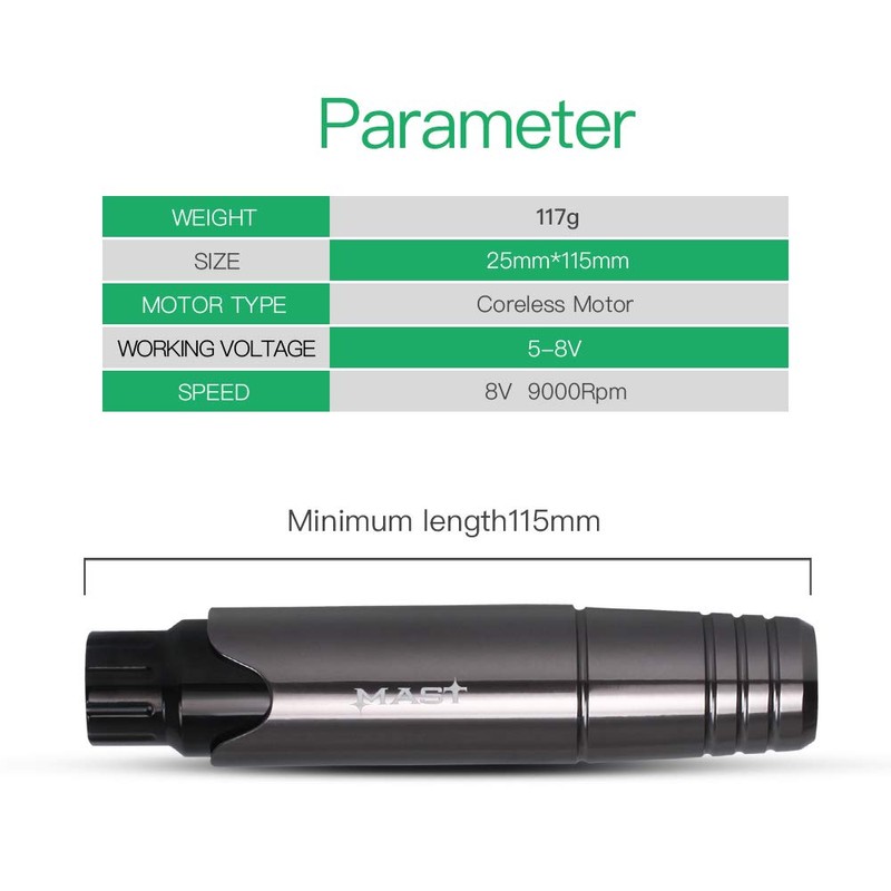 Mast P10 Rotary Tattoo Pen Machine Microblading Pen Style Tattoo