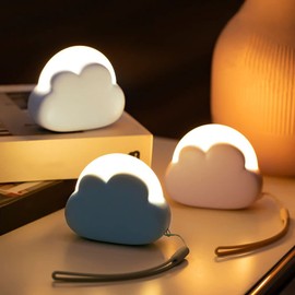 Leikurvo 1 Stück LED Nachtlicht Kinder Nachtlicht Dimmbar Nachtlicht Baby für Schlafzimmer, Kinderzimmer, Babyzimmer, Tragbar USB Aufladbar, Geschenke für Frau, Mädchen, Freunde - Weiß