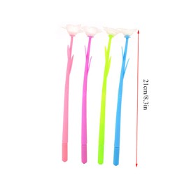 TopHomer Novelty Color Changing Flower Pens, 0.5mm Black Ballpoint Gel Ink Pen School Children Student Gift Office Supplies Ballpoint Pen 6PCS Color Random Narcissus