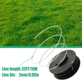 Einhell GC-ET 4530 Replacement Thread Spool for Einhell GC-ET RTV 400 RTV 550 RTV 550/1 Strimmer, 10m Long, 2mm Diameter (4 Spools + 1 Cap)