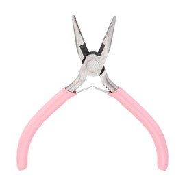 sourcing map Needle Nose Pliers 5" Mini Jewelry Pliers with Cutter & Serrated Thin Precision Jewelry for Beading Tool Hobby Craft, Pink