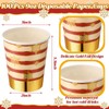 100 Pcs 9 oz Disposable Christmas Cups Christmas Paper Cups