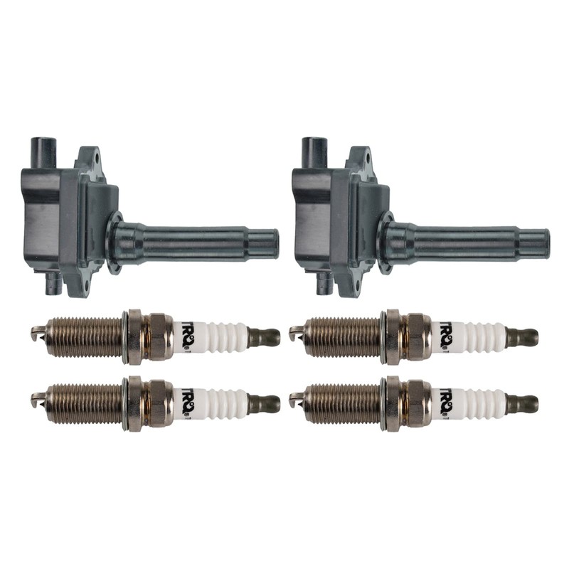 TRQ Ignition Kit Ignition Coil Spark Plugs Compatible with 2001-2002